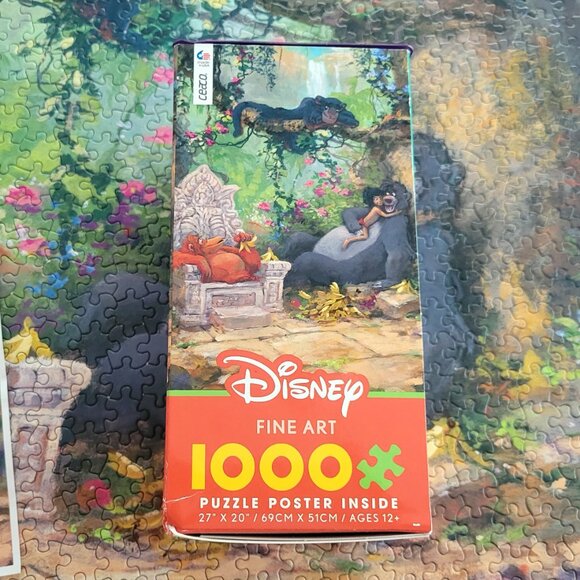 Ceaco Disney Fine Art Puzzle Featuring Mowgli and Baloo from The Jungle Book - Picture 6 of 12